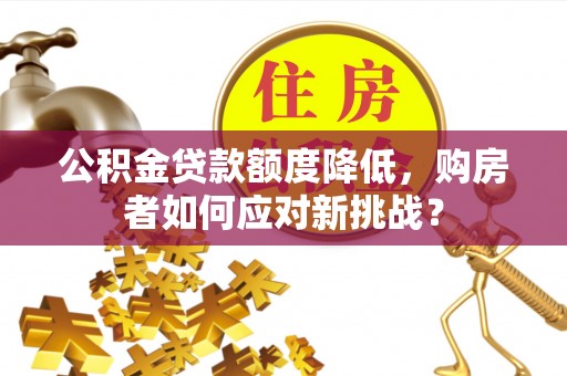 寿光公积金贷款额度降低，购房者如何应对新挑战？