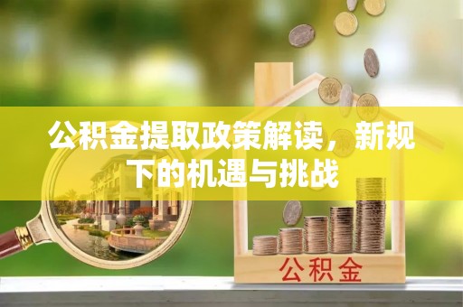 寿光公积金提取政策解读，新规下的机遇与挑战