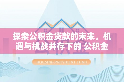 寿光探索公积金贷款的未来，机遇与挑战并存下的 公积金贷款风险防控