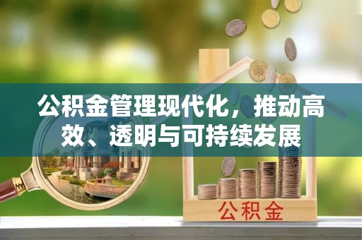 寿光公积金管理现代化，推动高效、透明与可持续发展