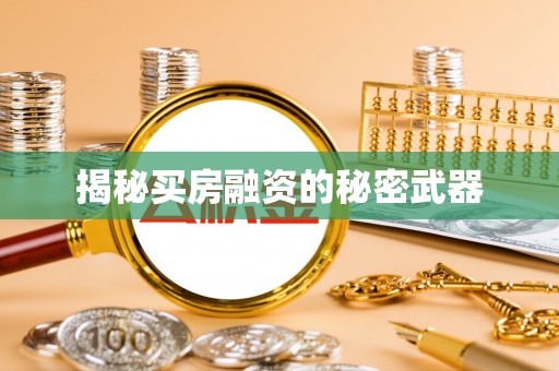 寿光揭秘买房融资的秘密武器